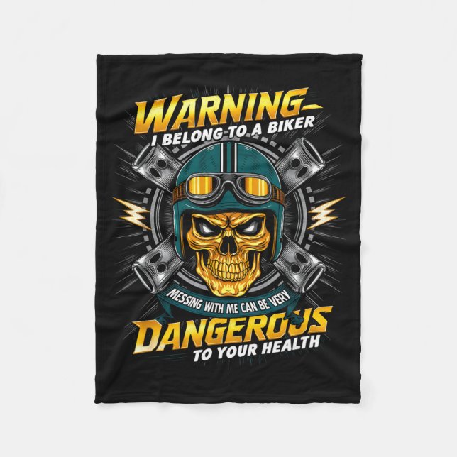 Biker Girlfriend Wife I Belong To A Biker Valentin Fleecefilt (Framsidan)