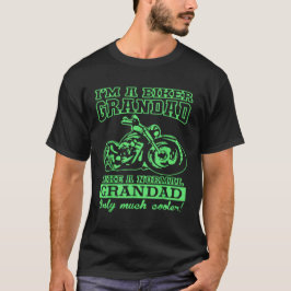 Biker Grandad Funny Far Day T-Shirt