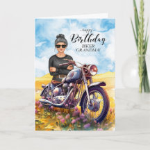 Biker Grandma Motorcle Wildblomdag Birthday
