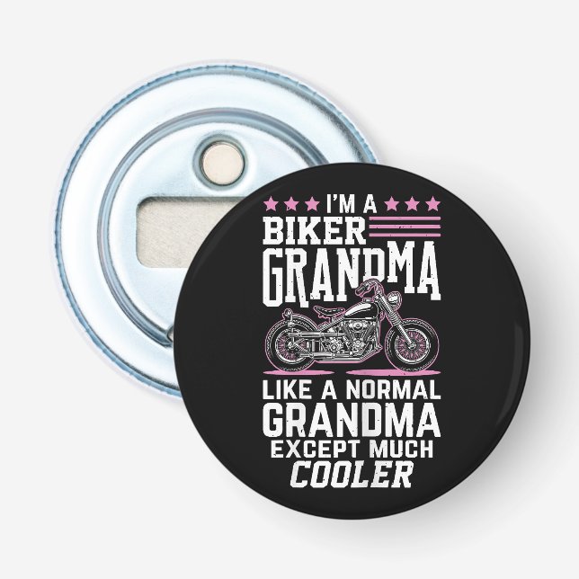 Biker Grandma - Motorcycle Grandma Biker Grandma Flasköppnare (Framsidan)