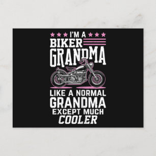 Biker Grandma - Motorcycle Grandma Biker Grandma Helg Vykort