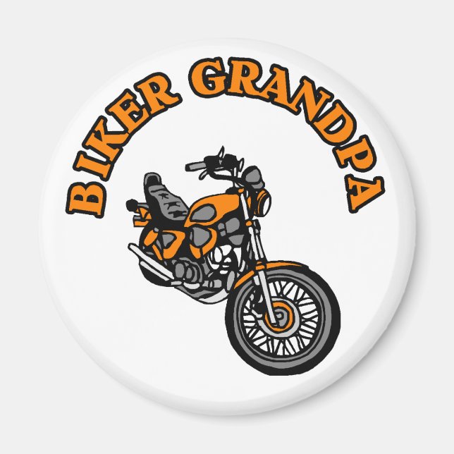 BIKER GRANDPA MAGNET (Framsidan)