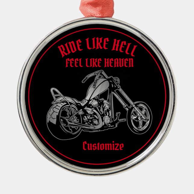 Biker Heaven Metall Ornament (Framsidan)