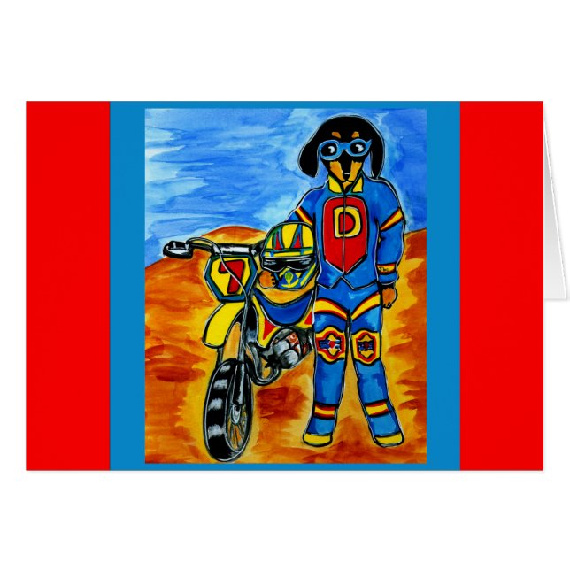 Biker Joanne Hälsningskort (Framsidan Horizontal)