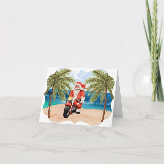 Biker julanteckningskort kort (Framsida)