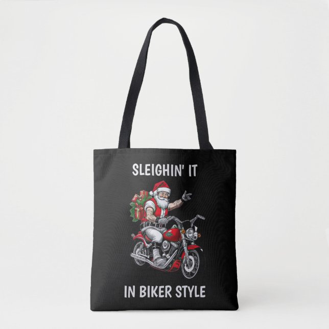 Biker jultomte tygkasse (Framsida)