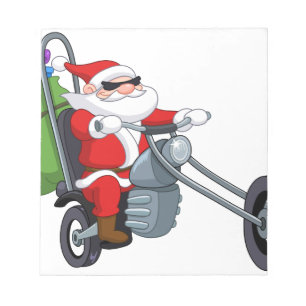 biker jultomten anteckningsblock