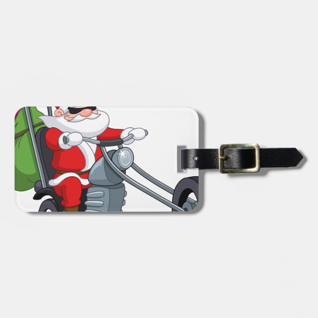 biker jultomten bagagebricka (Horisontell Framsida)