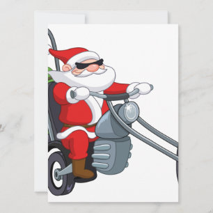 biker jultomten julkort