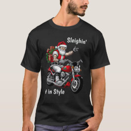 Biker Jultomten T Shirt