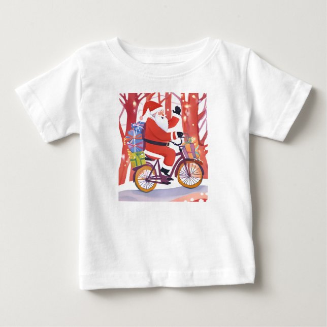 Biker jultomten t shirt (Framsida)