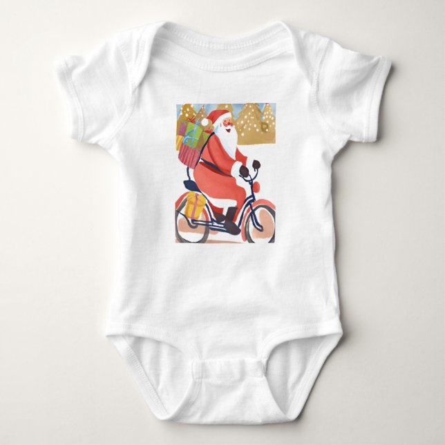 Biker jultomten t shirt (Framsida)
