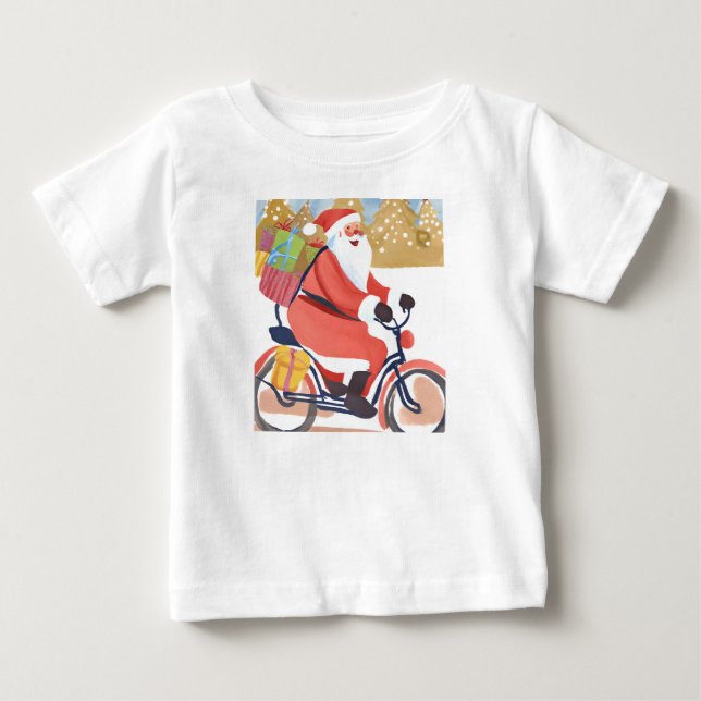 Biker jultomten t shirt (Framsida)