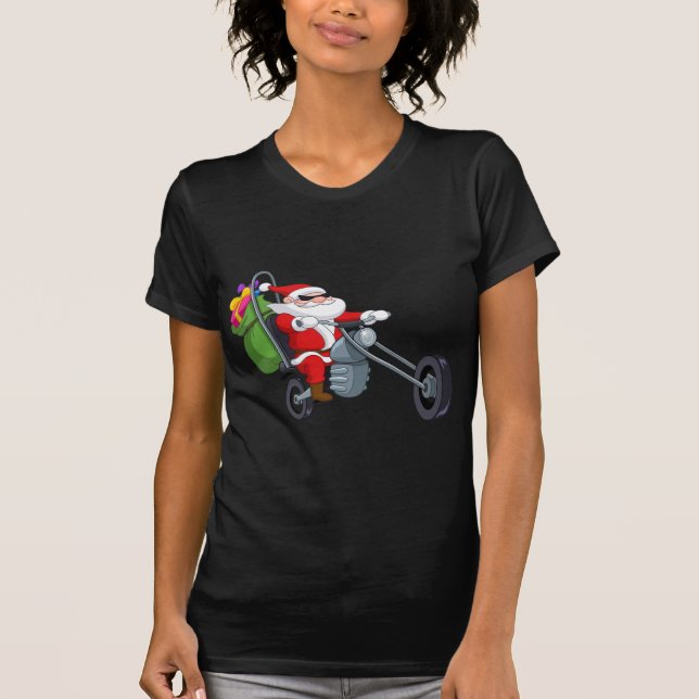 biker jultomten tee shirt (Framsida)