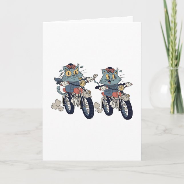 Biker katter kort (Framsida)