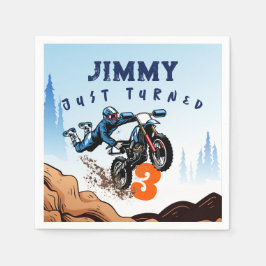 Biker Kid Dirt Stunt Bike Birthday Pappersservett