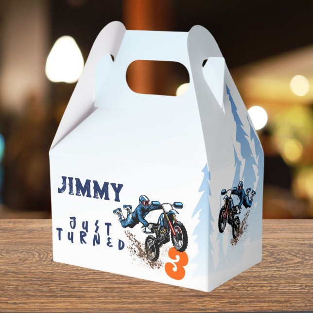 Biker Kid Dirt Stunt Bike Birthday Presentaskar (Skapare uppladdad)