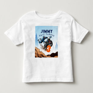 Biker Kid Dirt Stunt Bike Birthday T Shirt