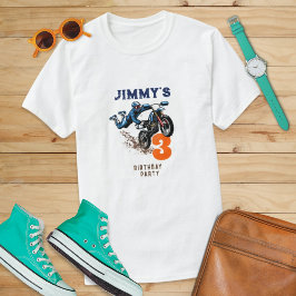 Biker Kid Dirt Stunt Bike Birthday T Shirt