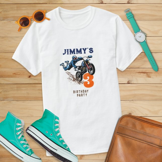 Biker Kid Dirt Stunt Bike Birthday T Shirt (Skapare uppladdad)