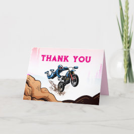Biker Kid Dirt Stunt Bike Birthday Tack för ditt k