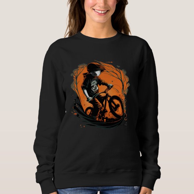Biker Kid with Equipment for Cycling T Shirt (Framsida)