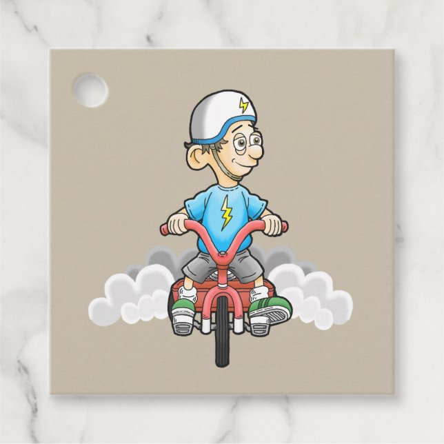 Biker Kids Gåvor Etiketter (Framsida)