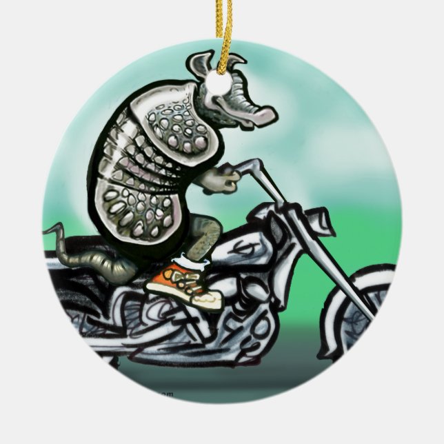 Biker Klubb Dillo Julgransprydnad Keramik (Framsidan)