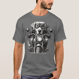 Biker Labrador Cool Hund Ridande Motorcykel vän T Shirt