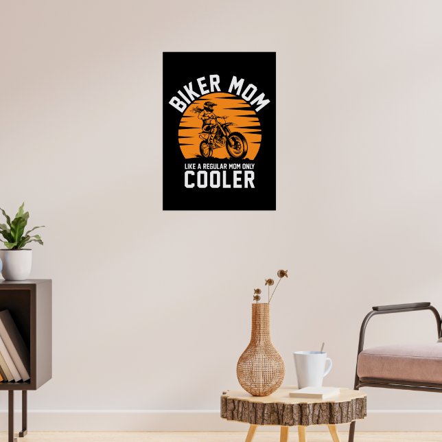 BIKER MAMMA COOLER MORS DAG MAMMA MED MOTORCYKEL POSTER (Vardagsrum 3)