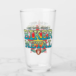 Biker Metall Soul Glass Tumbler Glaskopp