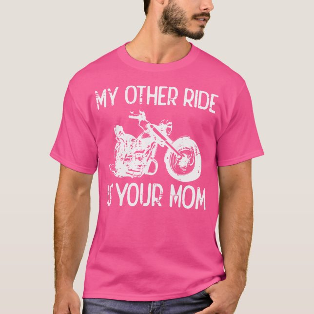Biker min andra sida är motorcykeln Mamma T Shirt (Framsida)