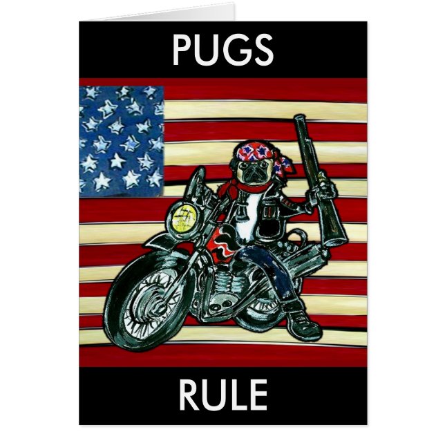 Biker Mops Hälsningskort (Framsidan)