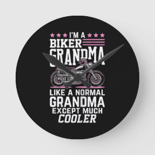 Biker Mormor - Motorcykel Mormor Biker Mormor Rund Klocka