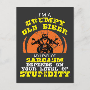 Biker morpa Gift for Grumpy Old Biker Vykort