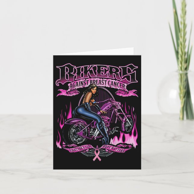 Biker mot bröstcancer kort (Framsida)