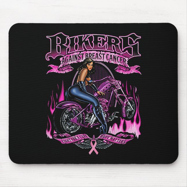 Biker mot bröstcancer musmatta (Framsidan)