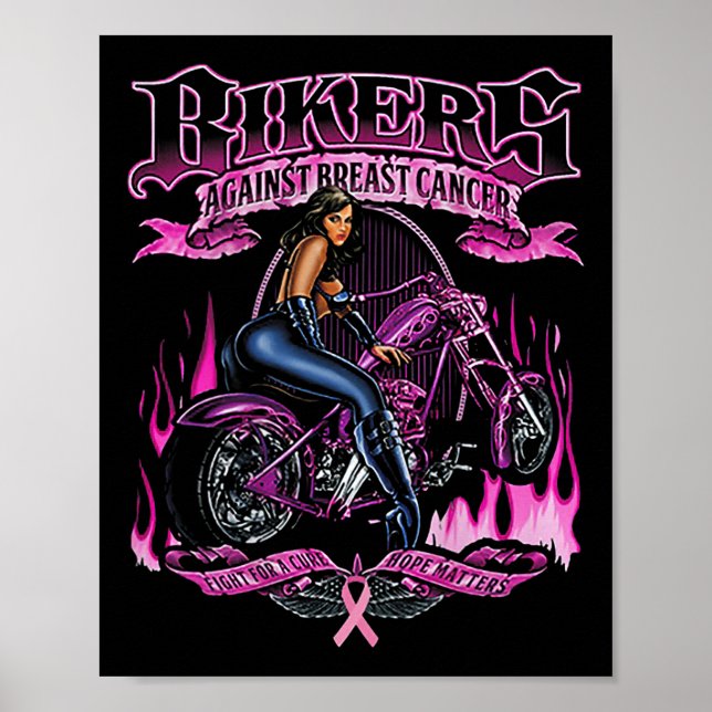 Biker mot bröstcancer poster (Framsidan)