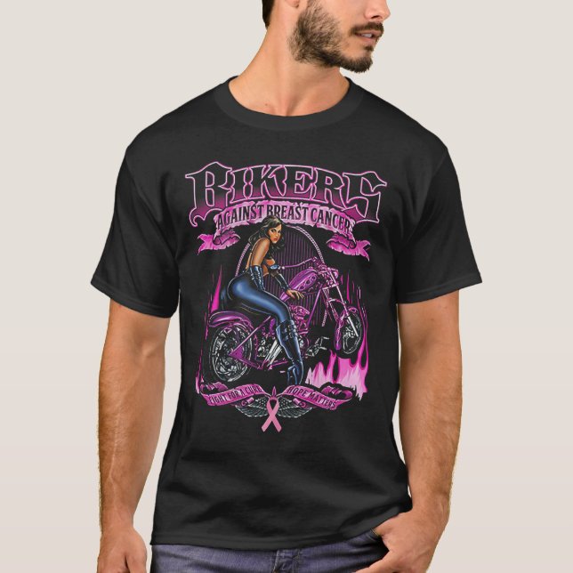 Biker mot bröstcancer t shirt (Framsida)
