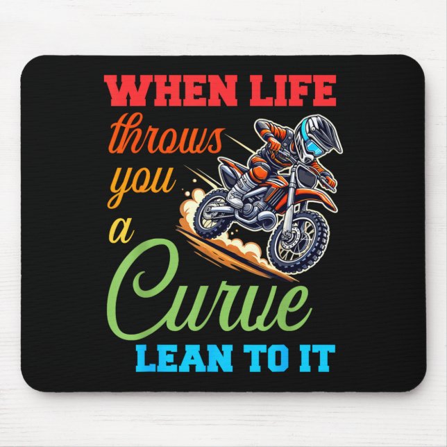 Biker Motorcycle Lover When Life Throws You A Curv Musmatta (Framsidan)