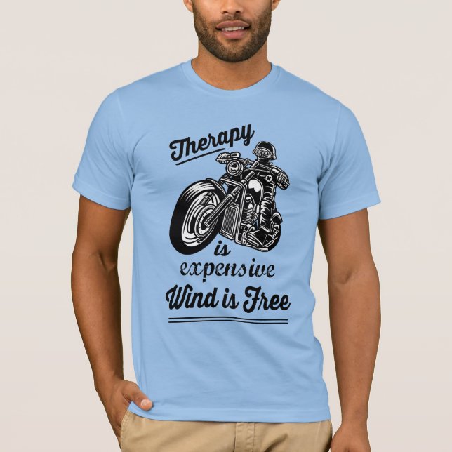 Biker Motorcycle Rider  T Shirt (Framsida)