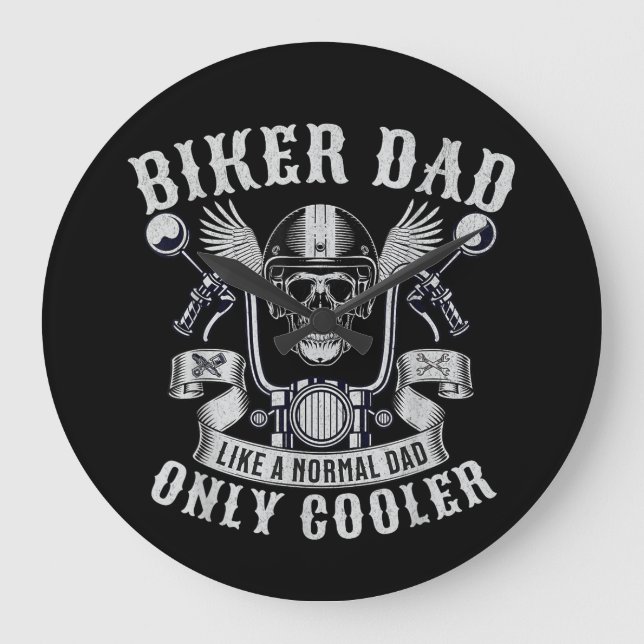 Biker, motorcykel Far Rider Biker Pappa Far Stor Klocka (Framsida)
