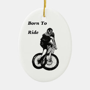 Biker MTB BMX CYCLIST Cyclo kor Julgransprydnad Keramik