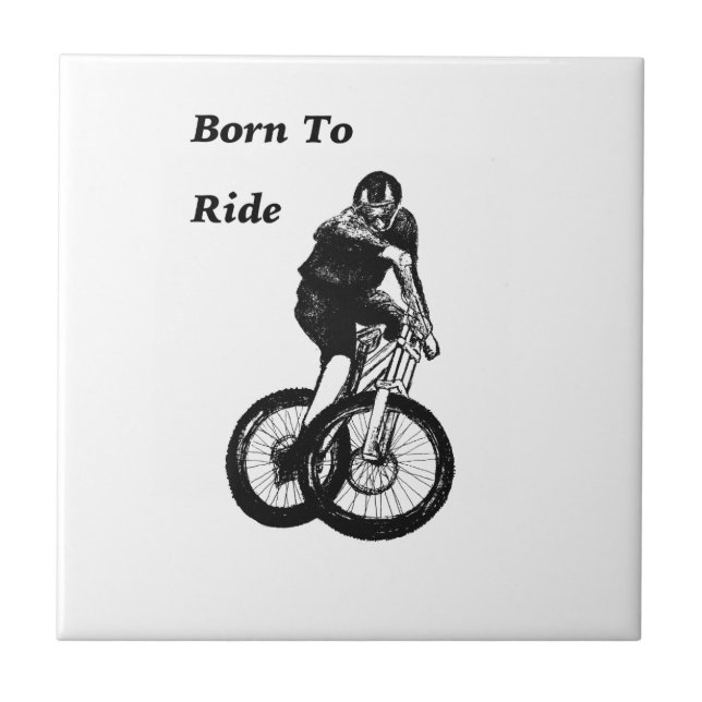 Biker MTB BMX CYCLIST Cyclo kor Kakelplatta (Framsidan)