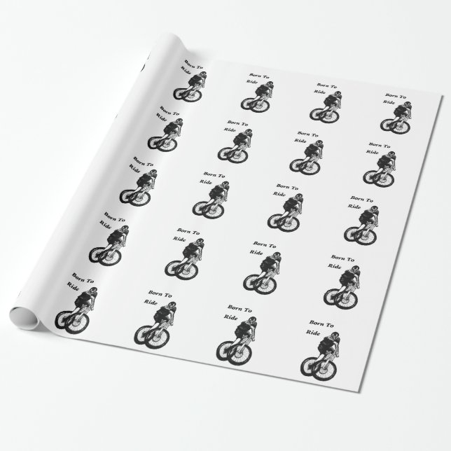 Biker MTB BMX CYCLIST Cyclo kor Presentpapper (Utrullad)