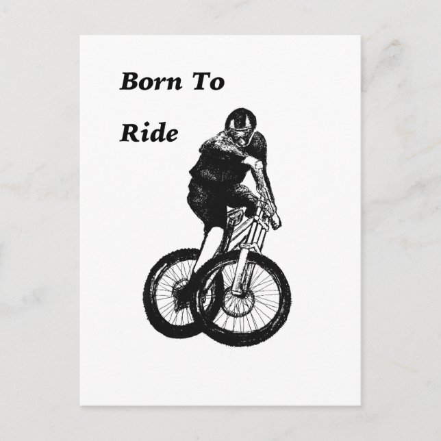 Biker MTB BMX CYCLIST Cyclo kor Vykort (Framsida)