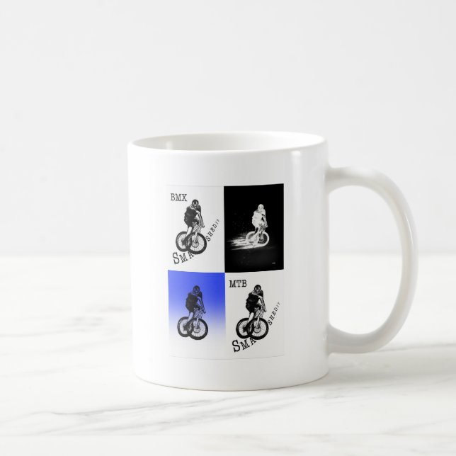 Biker MTB BMX CYCLIST Stickers Kaffemugg (Höger)