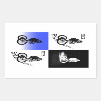 Biker MTB BMX CYCLIST Stickers Rektangulärt Klistermärke