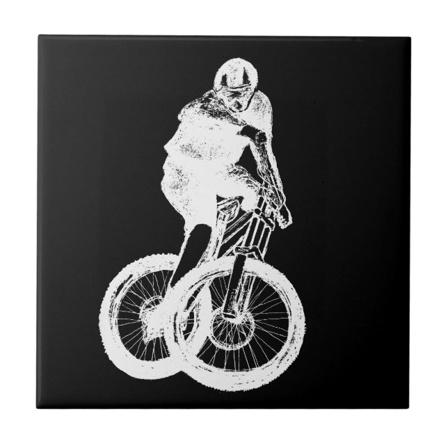 Biker MTB BMX CYKLIST Kakelplatta (Framsidan)