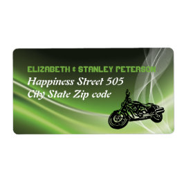 biker på grönt/motorcykel bröllop fraktsedel